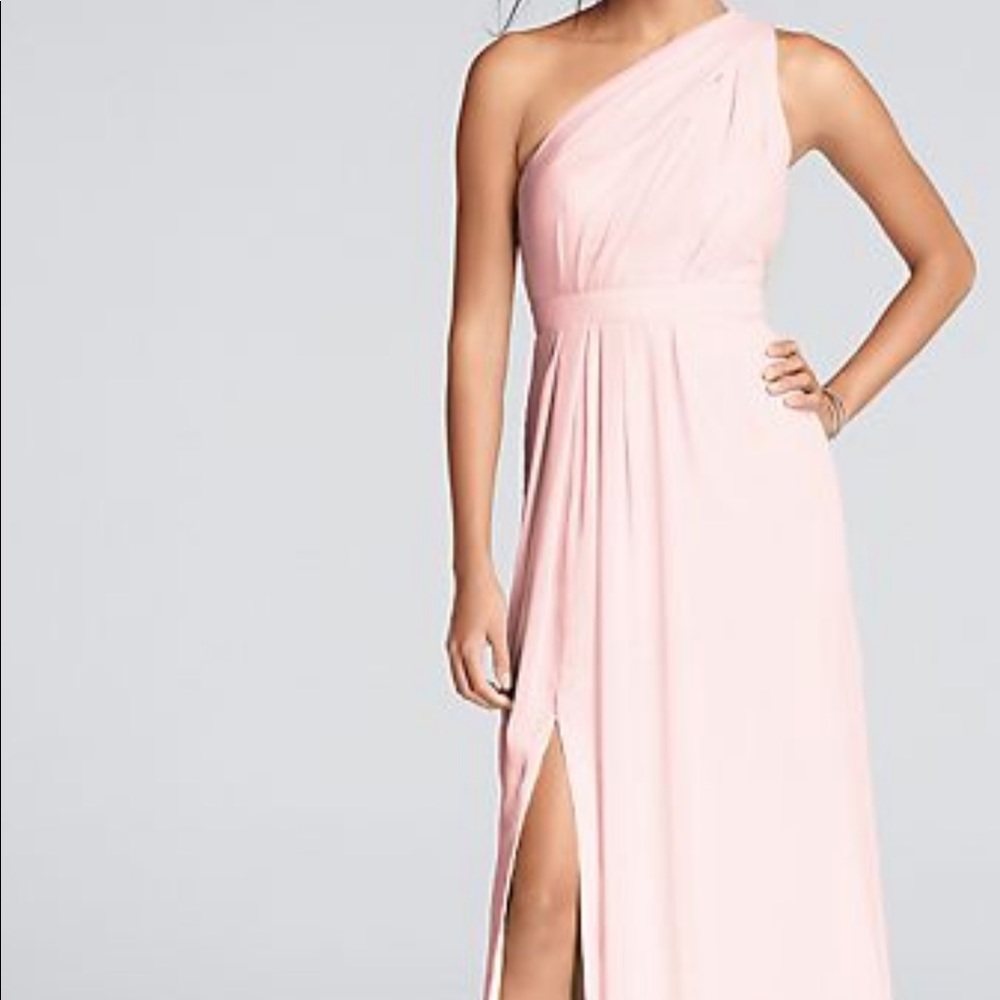 David’s Bridal Long One Crinkle Chiffon Dress